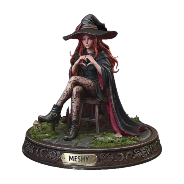 Enchanted Heart of the Forest Witch - Sorcery 3D model, vytvořený pomocí AI
