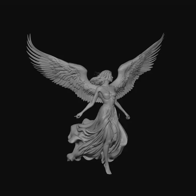3D model for Graffiti Angel in Golden Light