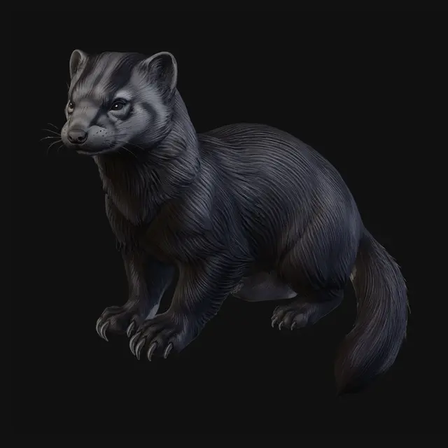 3D model for Midnight Wolf