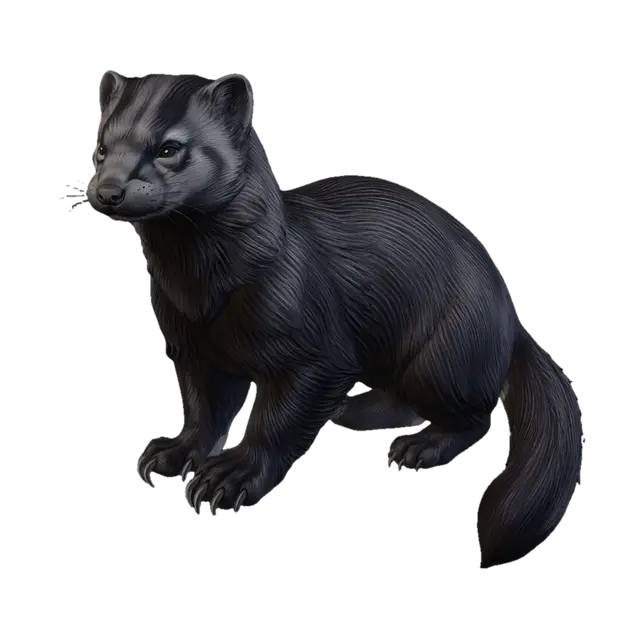 Midnight Wolf - Painting 3D model, vytvořený pomocí AI