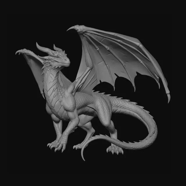 3D model for Crimson Ember Dragon