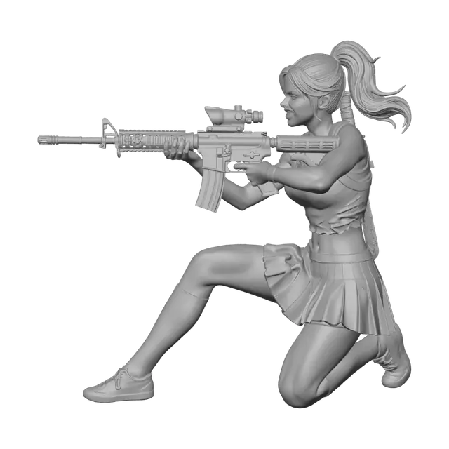 3D model for Weaponized Cheerleader