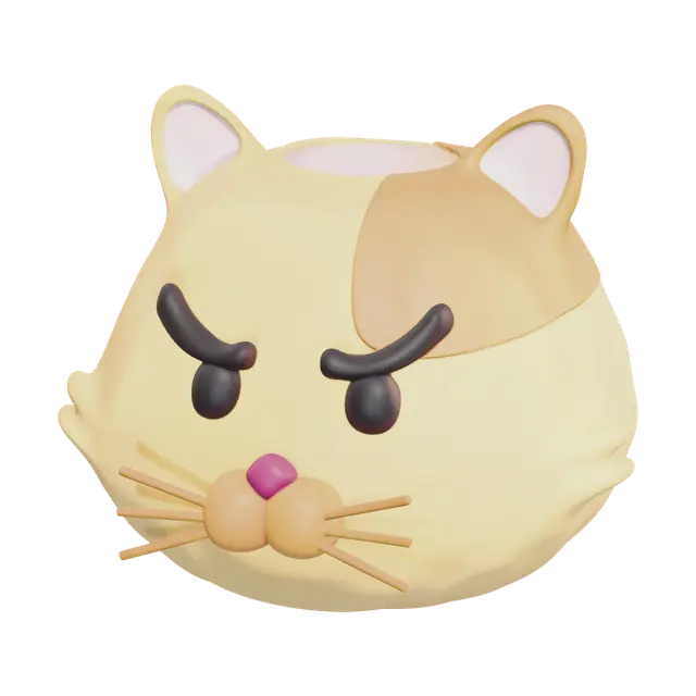 3D model for Weathered Emoji Cat