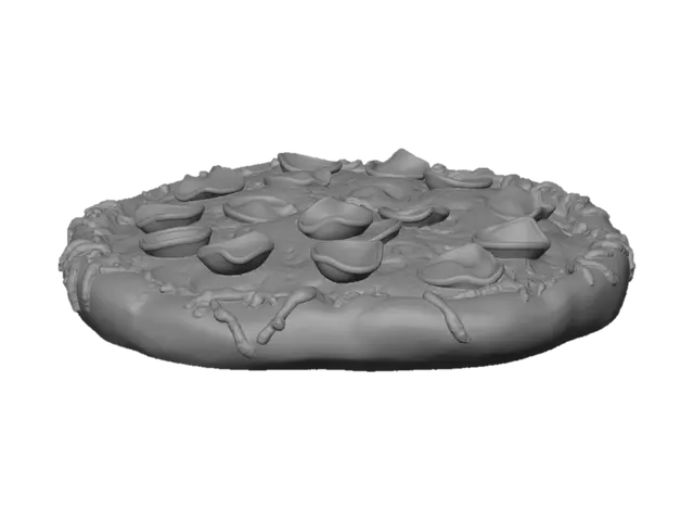 3D model for Pepperoni Pizza on a Wooden Board