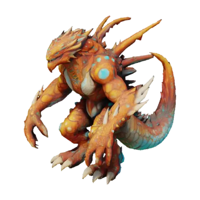 Inferno Behemoth - Beasts 3D model, vytvořený pomocí AI
