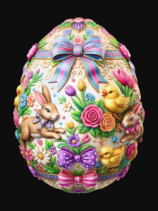 3D model for Blooming Easter Egg, #EasterEgg2026#