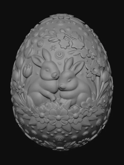 3D model for Bunnies in an Easter Egg Garden, #EasterEgg2026#