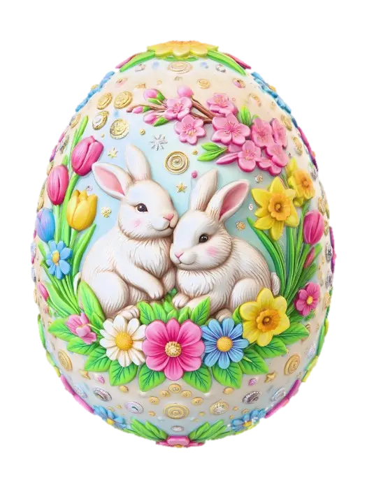 3D model for Bunnies in an Easter Egg Garden, #EasterEgg2026#