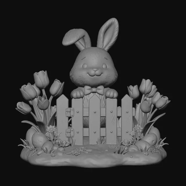 3D model for Hoppy Easter Bunny, #EasterEgg2026#
