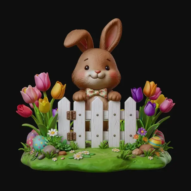 3D model for Hoppy Easter Bunny, #EasterEgg2026#
