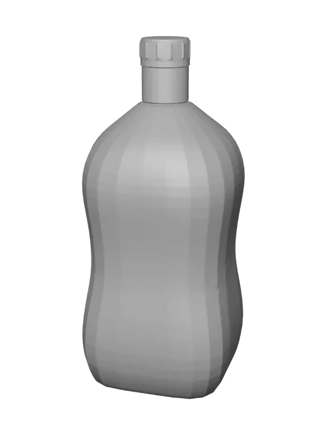 3D model for Plain White Bottle