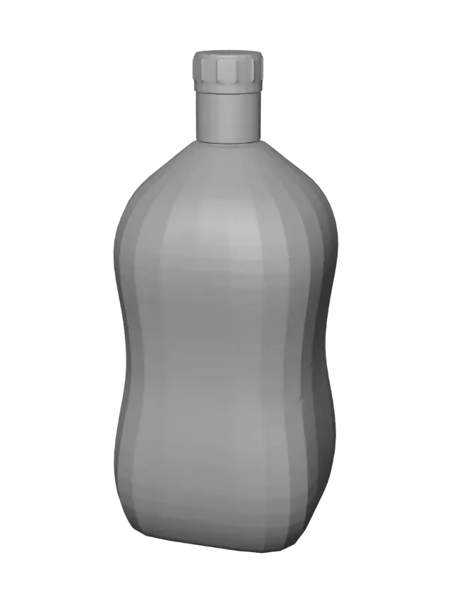 3D model for Plain White Bottle