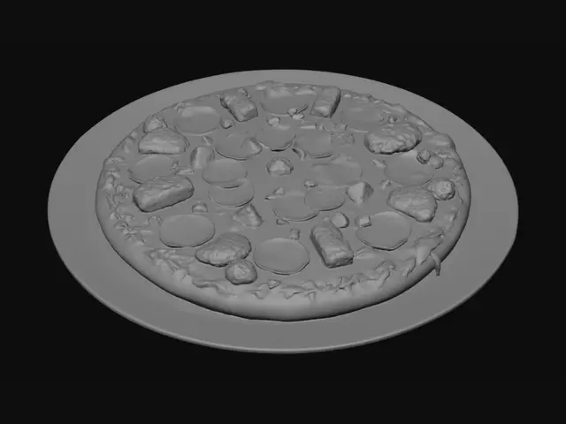 3D model for Pepperoni and Meatball Pizza