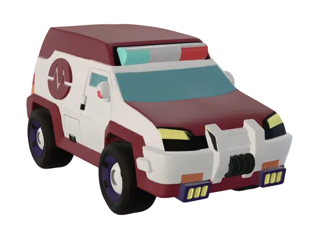 3D model for Crimson Rescue Van