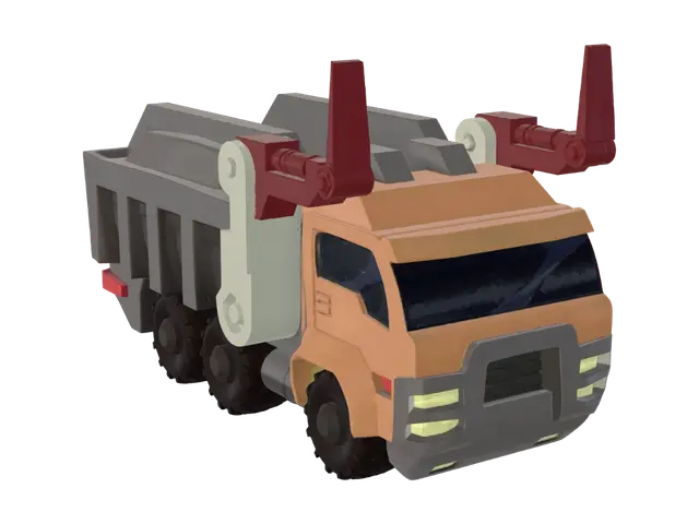 3D model for Crane-Arm Dump Truck