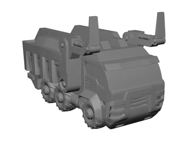3D model for Crane-Arm Dump Truck