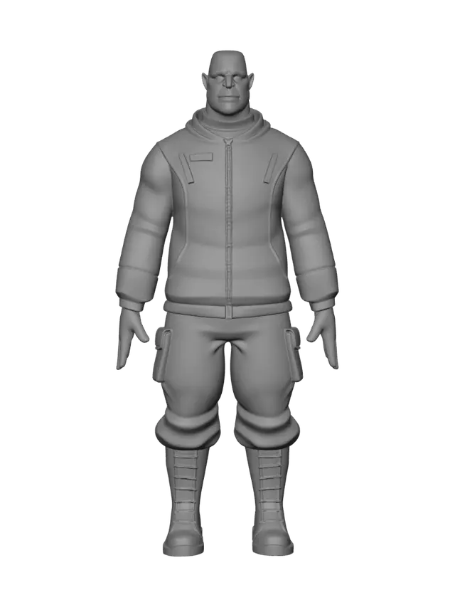 3D model for Blue Camouflage Soldier