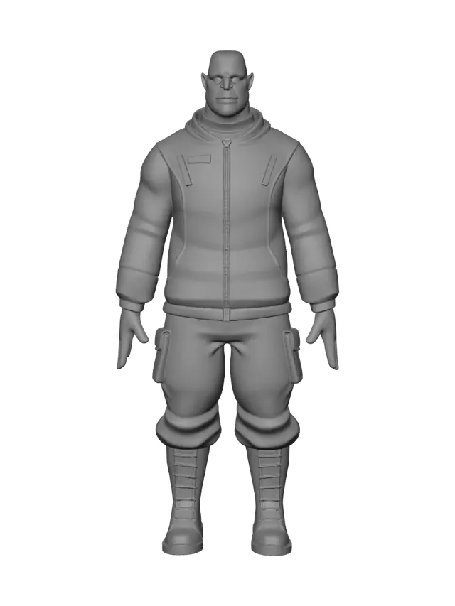 3D model for Blue Camouflage Soldier