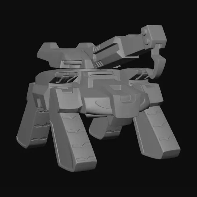 3D model for Teal Cannon Quadwalker