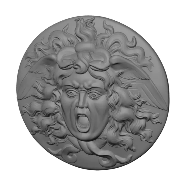3D model for Medusa Head Relief
