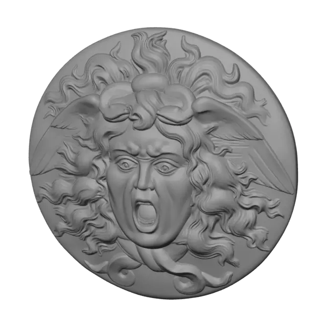 3D model for Medusa Head Relief