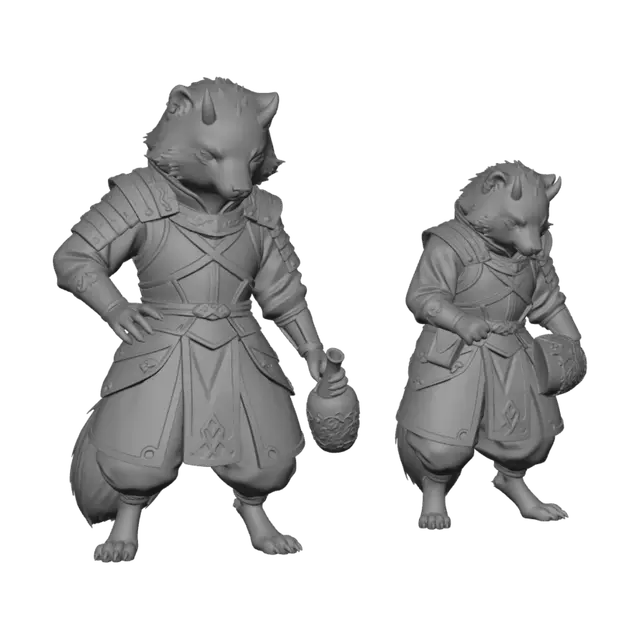 3D model for Crimson-Eyed Raccoon Warlords