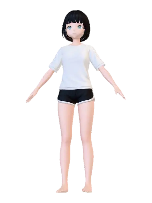 girl - Teen 3D model, vytvořený pomocí AI