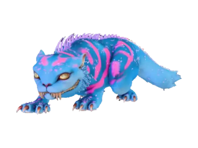 Mystical Lurker 3D model, vytvořený pomocí AI