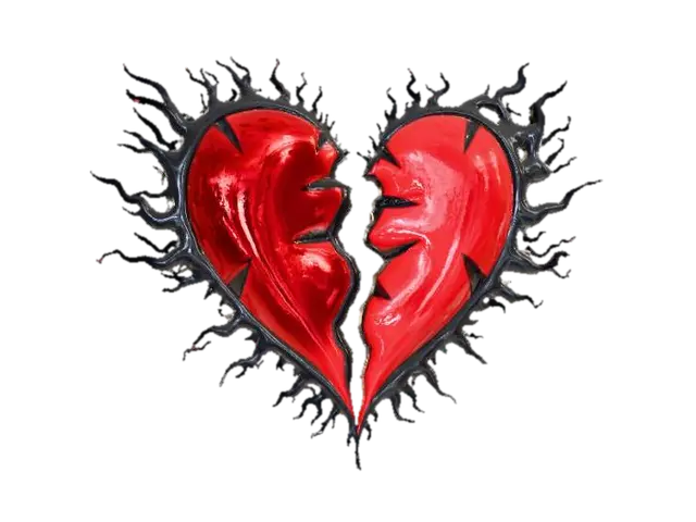 Heart Breaking Confusion, Music Band Logo 3D model, vytvořený pomocí AI