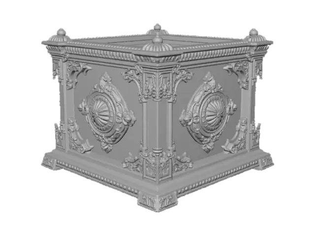 3D model for Extravagant, Square, stackable crate