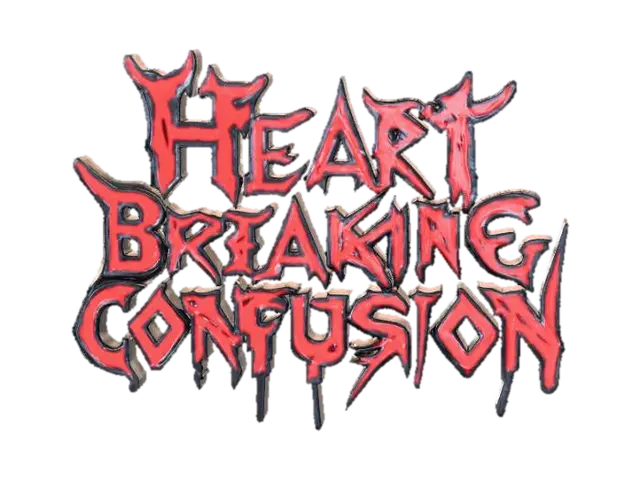 Logo music band with: Heart Breaking Confusion. 3D model, vytvořený pomocí AI