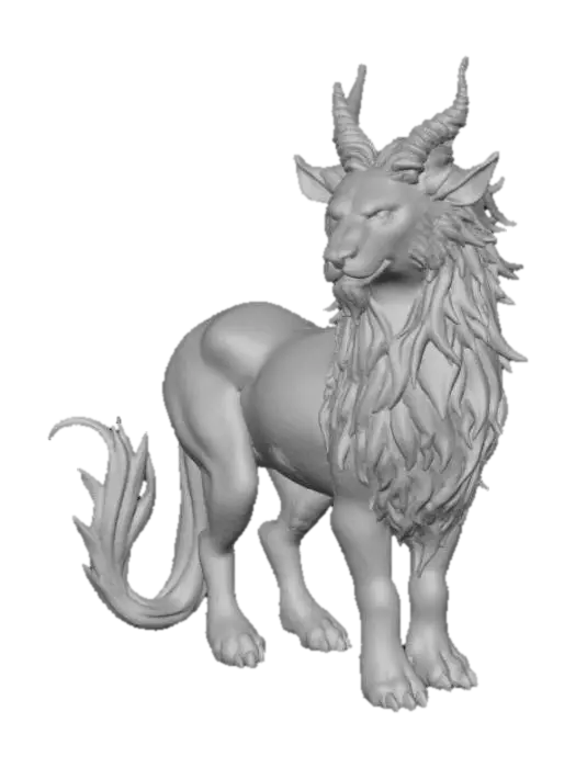 3D model for High detail, mythical chimera.