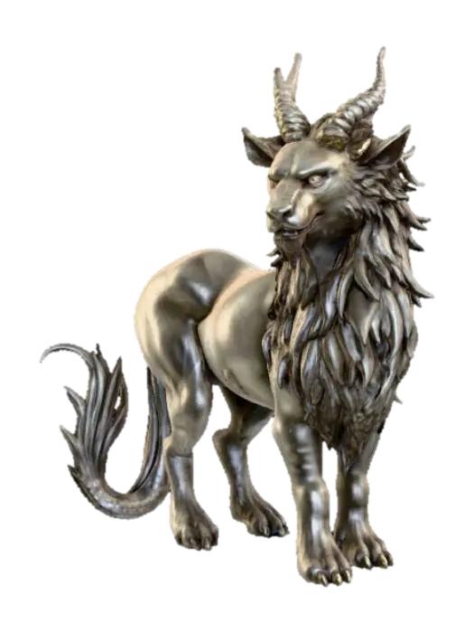 3D model for High detail, mythical chimera.