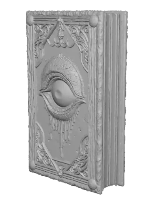 3D model for High detail, embossed, creepy, book