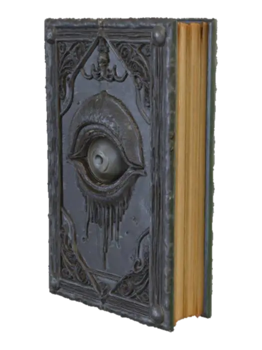 3D model for High detail, embossed, creepy, book