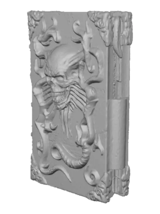 3D model for High detail, embossed, creepy, monster book