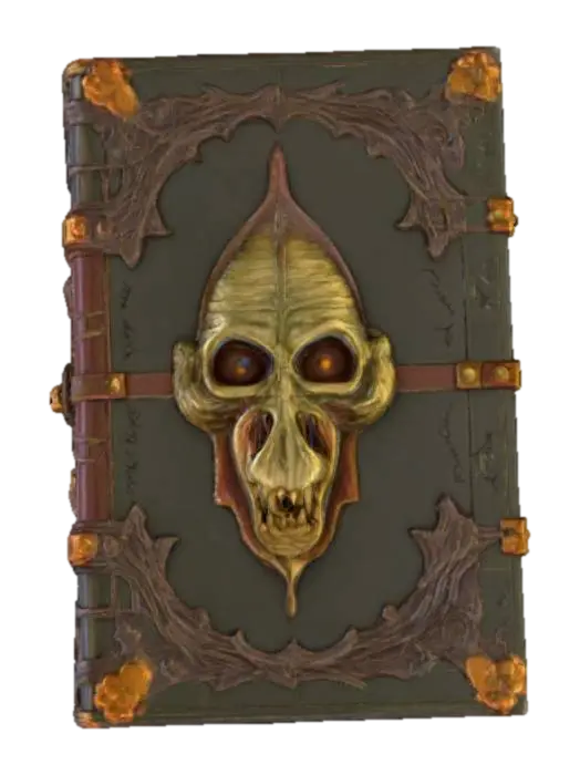 3D model for High detail, embossed, creepy, monster book