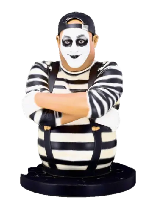 Tom The Mime 3D model, vytvořený pomocí AI