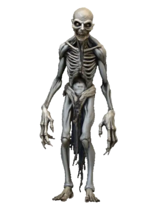 High detail, creepy figure, wall decor. 3D model, vytvořený pomocí AI