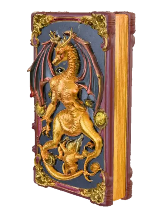 High detail, monster compendium book. - Guide 3D-model, gegenereerd door AI