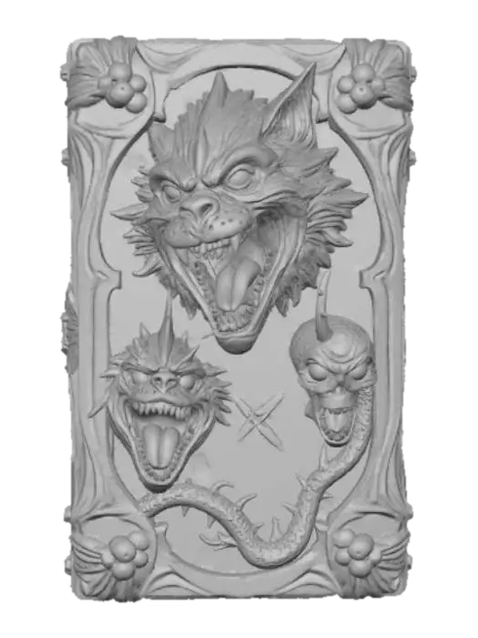 3D model for Monster Book, with embossed monster features, #Halloween2025#
