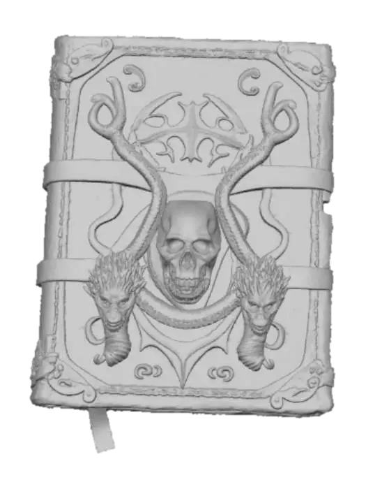 3D model for Monster Book, with embossed monster features, #Halloween2025#