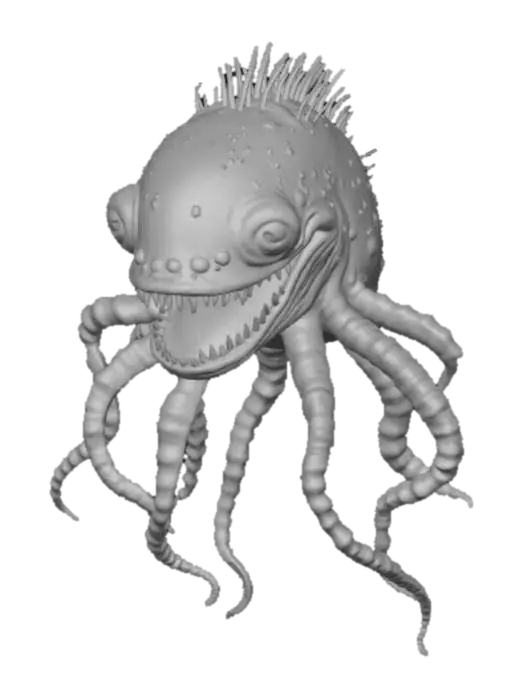 3D model for Bioluminescent chemical monster, #Halloween2025#