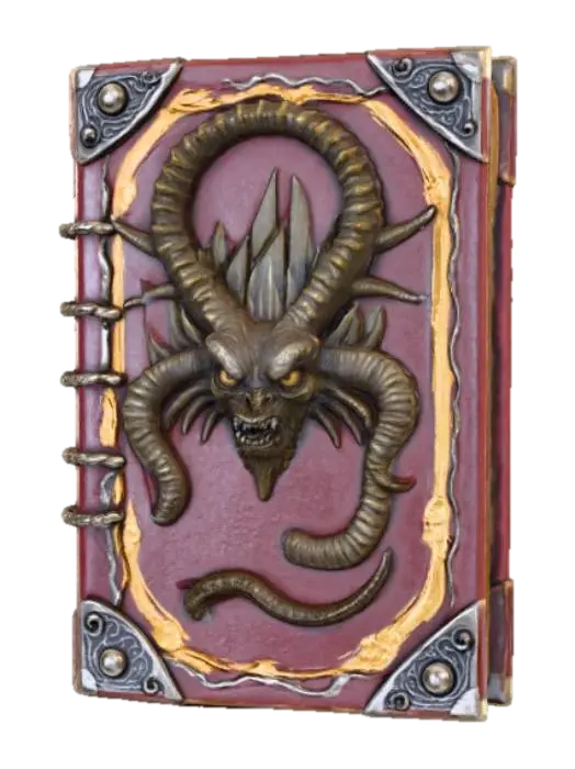 3D model for Monster Book, with embossed monster features