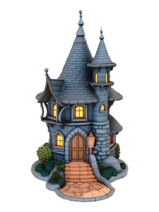 Fantasy House - Details 3D model, AI generated