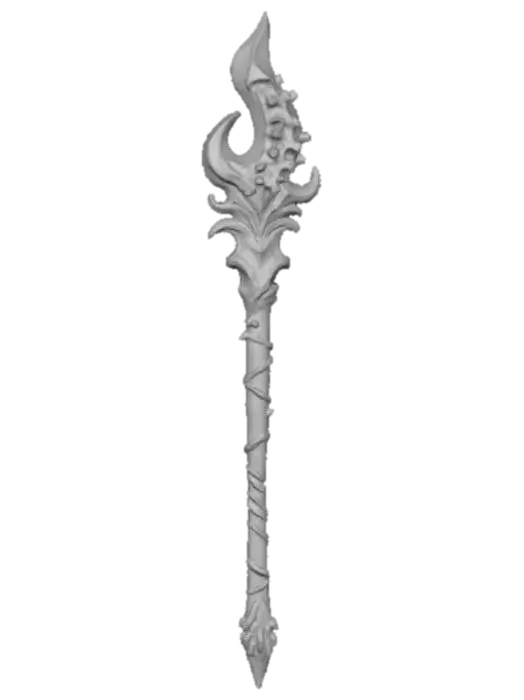 3D model for Mythical, high detail, magical extravagant weapon.