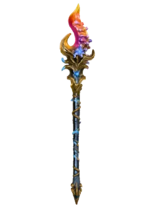 3D model for Mythical, high detail, magical extravagant weapon.