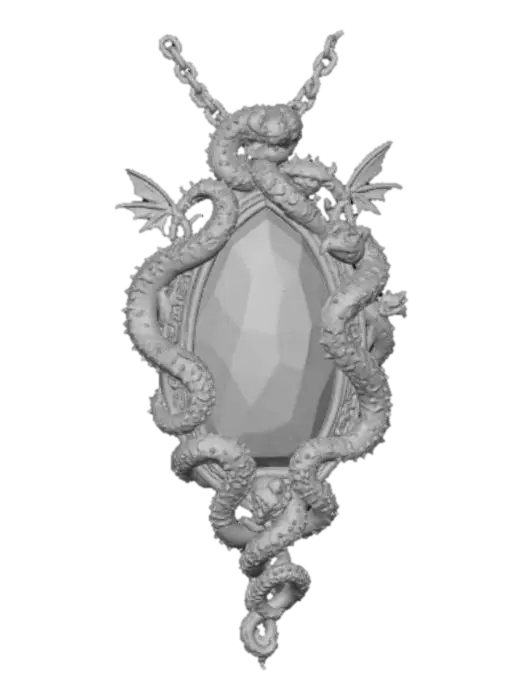 3D model for Fantasy pendant, with extravagant fantasy design
