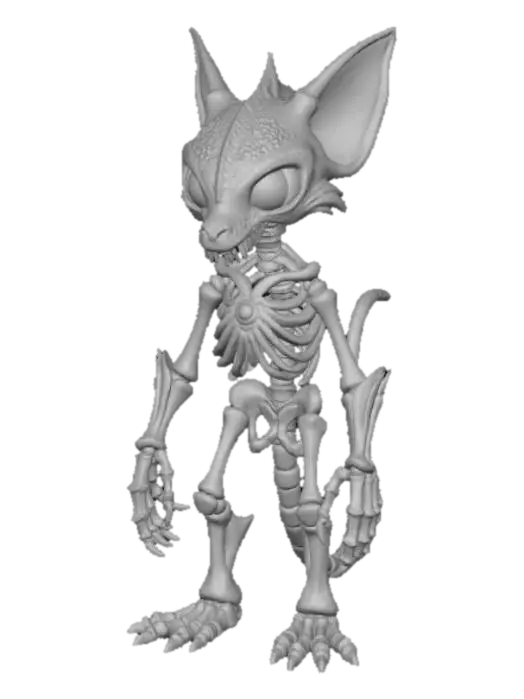 3D model for The Red-Eyed Skeleton Lynx monster