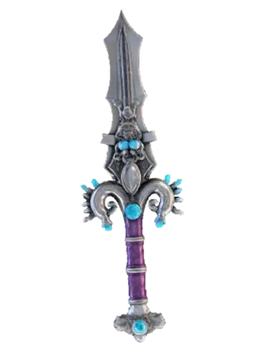 Fantasy Weapon with extravagant fantasy design. - Blades 3D model, vytvořený pomocí AI